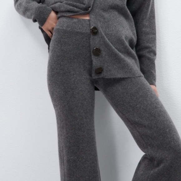 Zara Pants - Zara Knit Culottes Gray Small